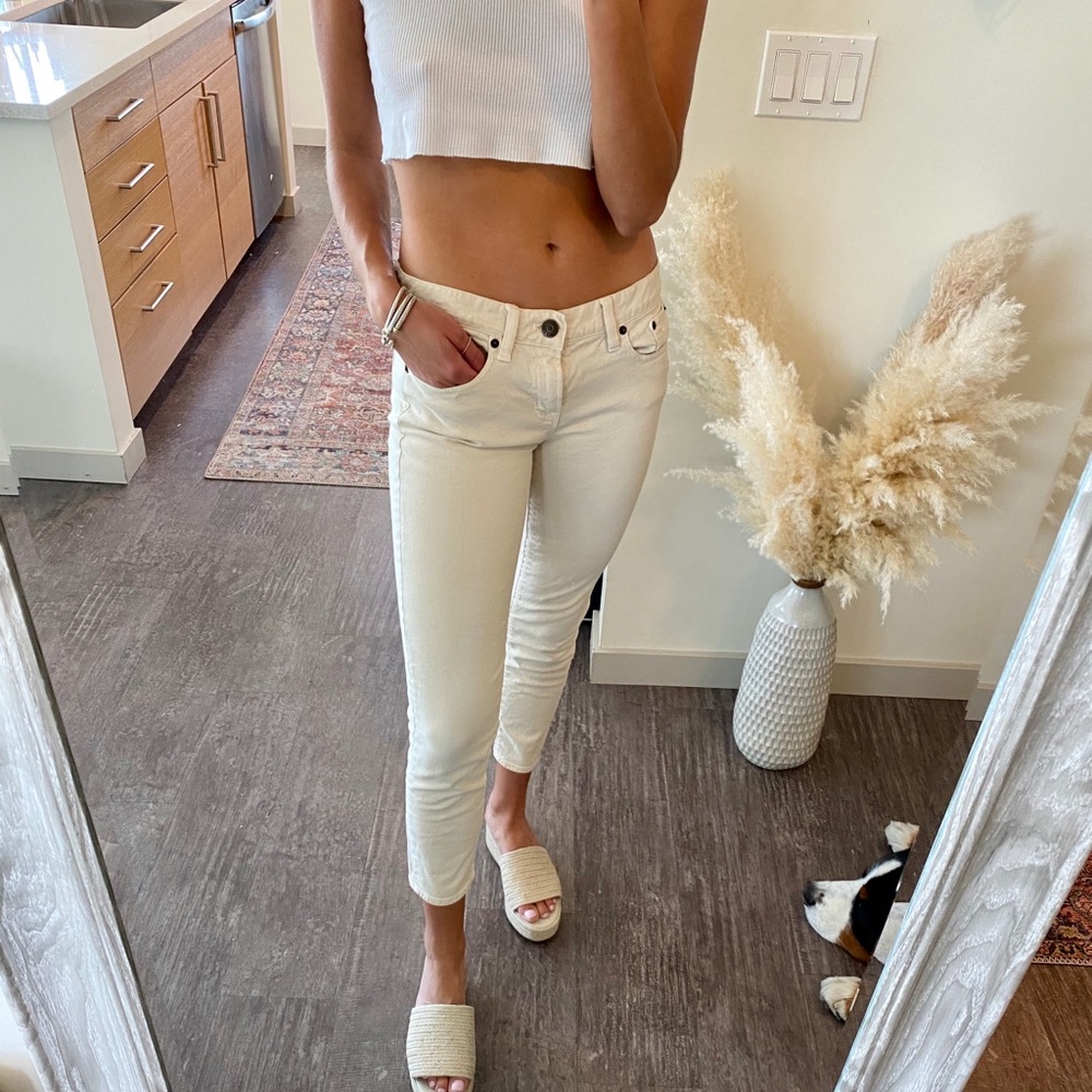 Cream colored jeans